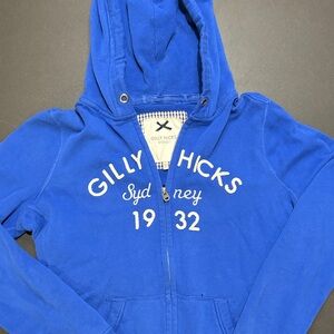 Gilly Hicks Sydney Blue Hooded Zip Jacket